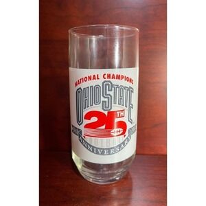 National Champions Ohio State Football glass 25th Anniversary 1968-1993